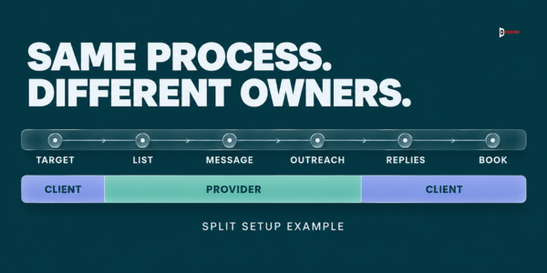 Six steps of appointment setting, from who to reach to the report, with the replies step highlighted