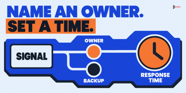 Name an owner, set a time: each signal gets an owner, a backup and a response time