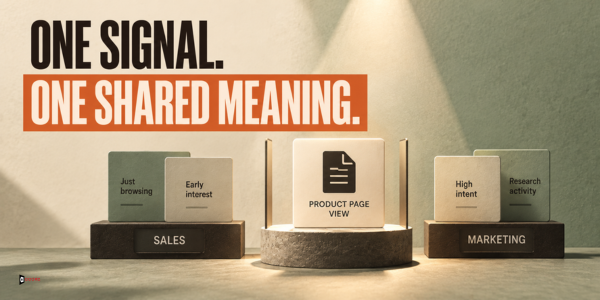 Sales and marketing use one shared meaning for a product-page signal instead of interpreting it differently.