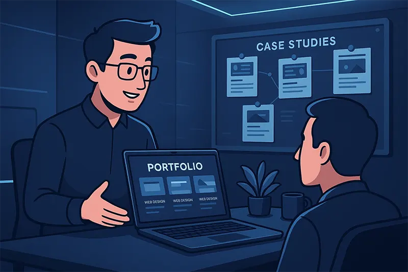 Evaluate Their Portfolio and Case Studies