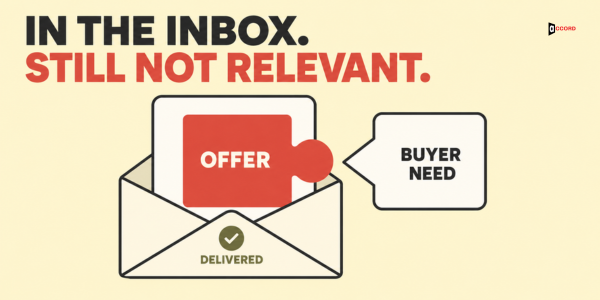 In the inbox, still not relevant: a delivered email whose offer does not match the buyer's need