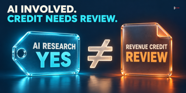AI involved, credit needs review: an AI research Yes flag is not the same as revenue credit