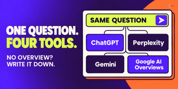 One question, four tools: ChatGPT, Perplexity, Gemini and Google AI Overviews, and write down when there is no overview