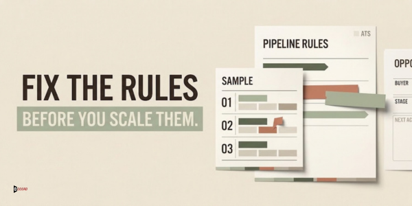 Sample pipeline rules tested and fixed before scaling across more opportunity records.