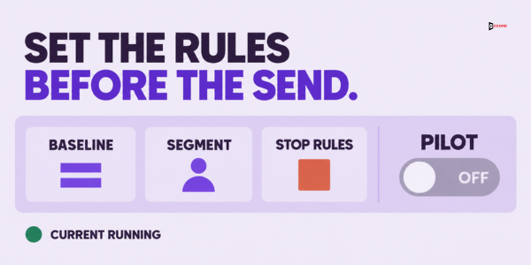 Set the rules before the send: baseline, segment and stop rules are written down while the pilot is still off and the current method keeps running