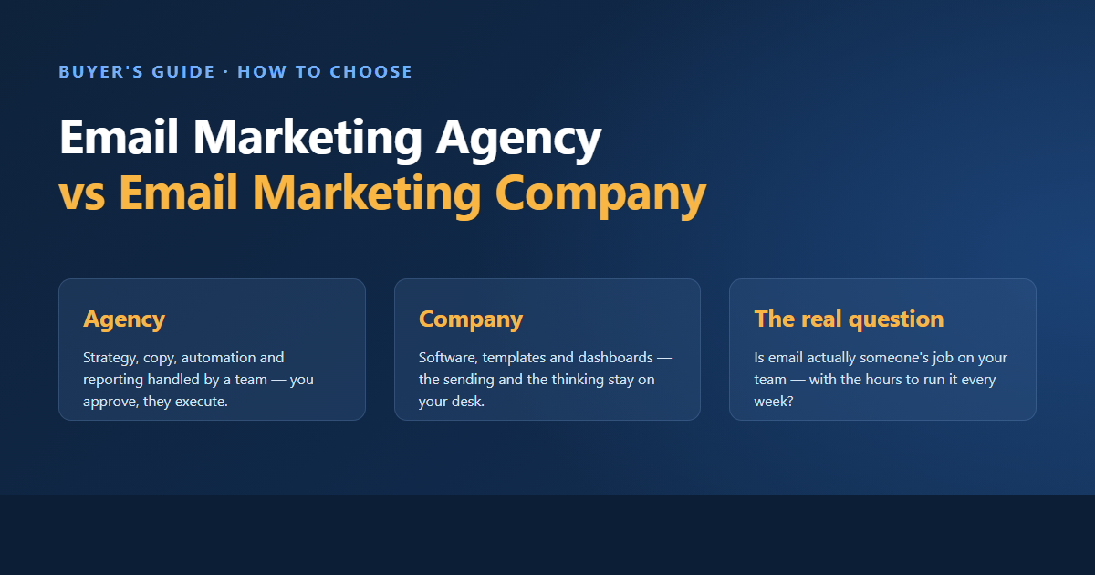 Email Marketing Agency vs Email Marketing Company: Which One Should You Choose?
