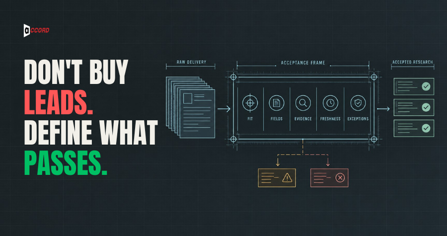 Outsourced Lead Research: A Quality Acceptance Plan for B2B Teams