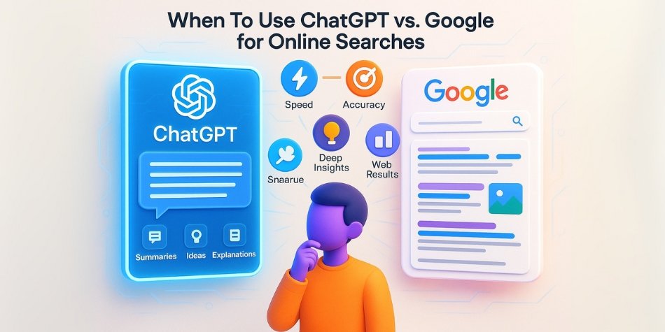 When To Use ChatGPT vs. Google for Online Searches